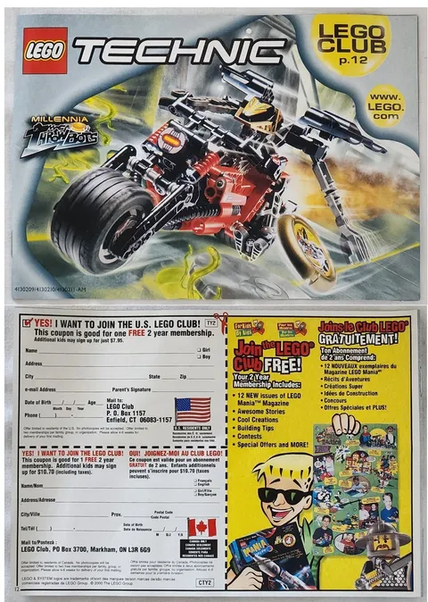 2000 LEGO Technic Catalog–Rare Vintage Brochure–Star Wars, Mindstorms, Throwbots