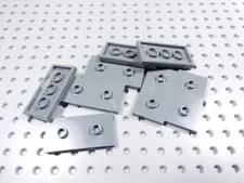 LEGO Lot of 8 Dark Bluish Gray 2x4 Smooth Plates w/ 2 Studs BP