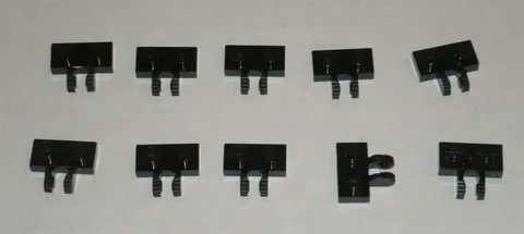 LEGO NEW 1x2 Black Hinge Plate Locking Dual Stub (10x) 4515340 Brick 60471