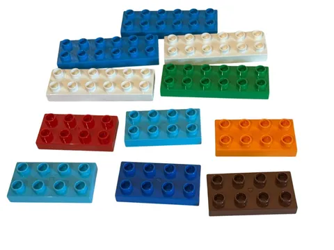 LEGO Duplo Flat Bricks Pieces 2x6 2x4 Misc. Colors Bundle Lot Building Toys