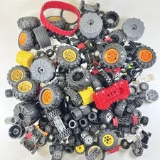 LEGO Bulk Wheels 2.5 Pounds Wheel Tires Axles Car Vehicle Lots Pieces