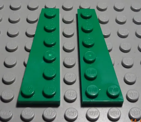 lego plate slant 2x6 green