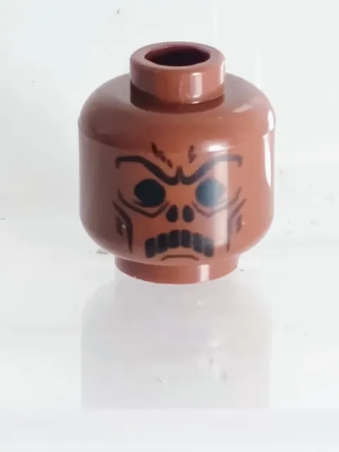 LEGO Minifigure Brown Head Alien Harry Potter DEATH EATER Wrinkles Scary Face