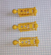 3 Lego 47297 Yellow Bionicle Lower Leg Section Toa Metru type Genuine Retired