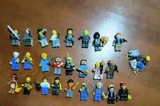 LEGO Minifigure Lot - 25 Mixed Lego Only Minifigures with Accessories - Bulk Lot