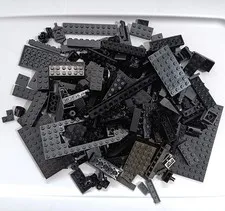 BLACK Bulk LEGO Lot of 323 grams of Random Parts Bricks Plates Specialty Pieces
