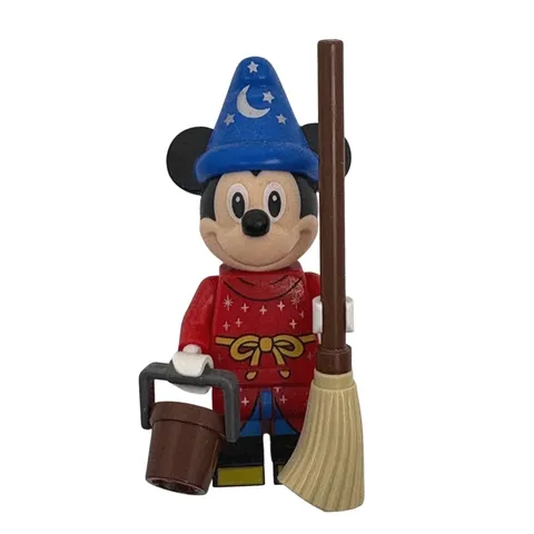 Lego Minifigure Disney Mickey Mouse Minifigure Broom Wizard Bucket