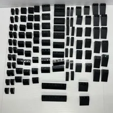 Lego Parts - Sloped Brick Lot Of 108 - Black Sloped Bricks Various Sizes