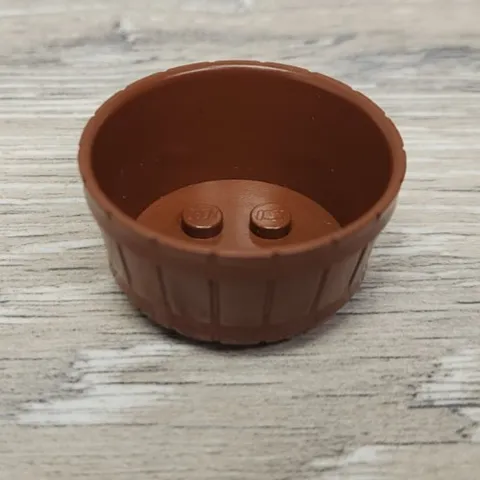 Lego 4424 Reddish Brown Container Barrel Half Large Replacement Piece Part