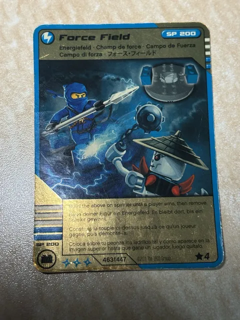 Lego Ninjago 2011 Special Edition Card #4 Force Field VERY RARE HTF