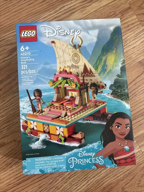 New LEGO Disney Moana's Wayfinding Boat (43210) 321 Pcs New In Sealed Box