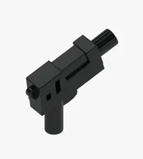 Lego Minifigure, Weapon Gun, Pistol Automatic Medium Barrel 62885 Black New
