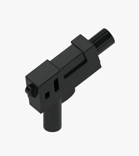 Lego Minifigure, Weapon Gun, Pistol Automatic Medium Barrel 62885 Black New