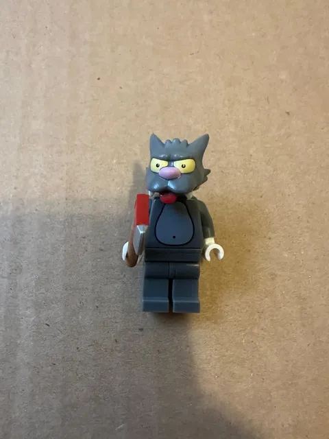 LEGO The Simpsons Scratchy Minifigure w/ Axe Accessory
