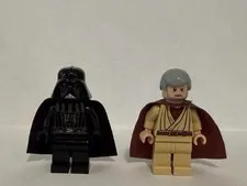 Lego Star Wars Vintage Darth Vader Minifigure SW0386 (+ Free SW0637A Obi-Wan)
