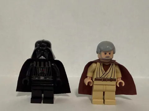 Lego Star Wars Vintage Darth Vader Minifigure SW0386 (+ Free SW0637A Obi-Wan)