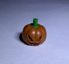 Lego Pumpkin Head Dark Orange Jack-o’-lantern Scary Halloween Piece Part New