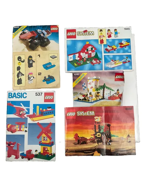 Vintage 90s LEGO Manuals - 6895  537  1845  6265  6056