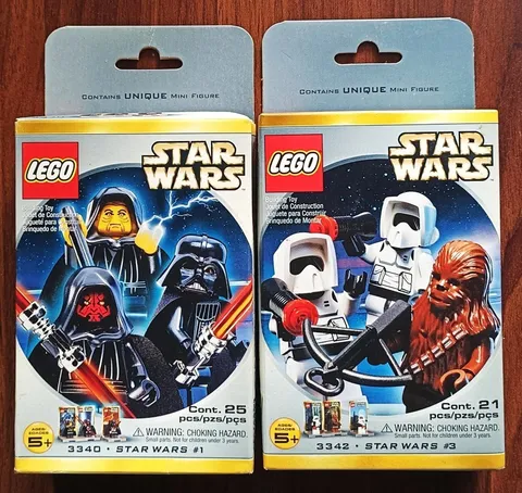 LEGO STAR WARS 3340 3342 - #1 & #3 SITH CHEWBACCA MINIFIGURES SET SEALED NEW
