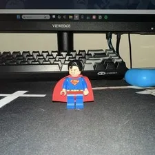 LEGO DC Superman Minifigure Red Cape Blue Suit Plastic Figure