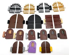 LEGO Bulk lot of Castle Doors & gates curved arch knights pirates hinges