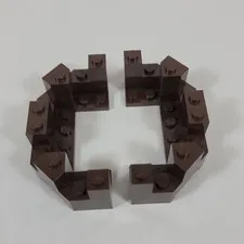 2X LEGO Castle Trolls Fortress DARK BROWN Turret Top Nexo Knights Part Lot 6066