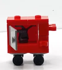Lego City  Cart,trolley,red with oil can