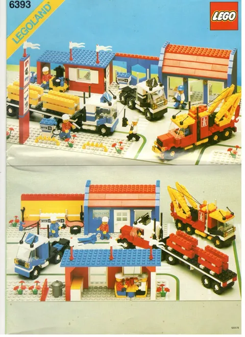 Classic Town LEGO 6393 Big Rig Truck Stop ORIGINAL INSTRUCTIONS ONLY 1988