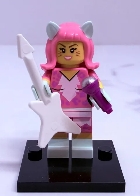 Kitty Pop Minifigure LEGO Movie 2 CMF Series Minifig Guitar & Microphone