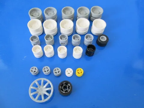 Large Lot of 30 Lego Tires & Rims Various Sizes and Types