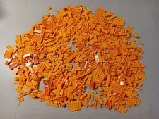 LEGO BULK LOT 800 BRIGHT LIGHT ORANGE BRICKS PLATES SLOPE & SPECIALTY PIECES