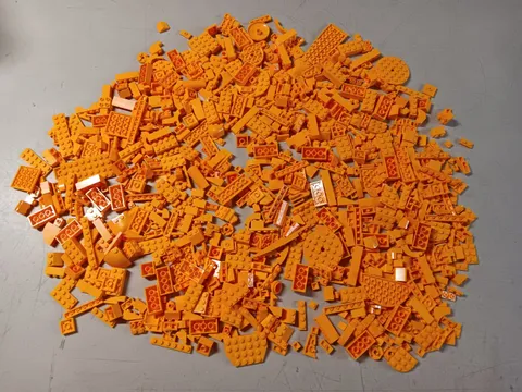 LEGO BULK LOT 800 BRIGHT LIGHT ORANGE BRICKS PLATES SLOPE & SPECIALTY PIECES