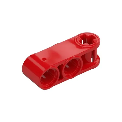 LEGO 22x Red Technic, Axle,  Pin Connector Perpendicular 3L, 2 Pin Hole inv.593