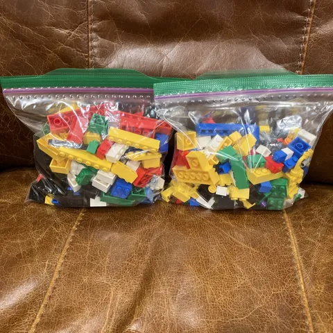 2 Ziplock Bags Lego Replacement Pieces Of All Types And Sizes -Chima