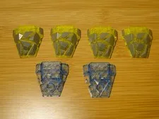 LEGO 64867 Trans Neon Light Blue Wedge 4x4 Fractured Polygon Top
