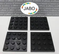 (A17/1) LEGO 4x 3031 Plate 4x4 Black