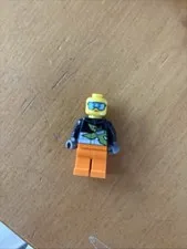 Lego  Xtreme Stunt Truck Driver Minifigure  cty0698 Black Race Jacket