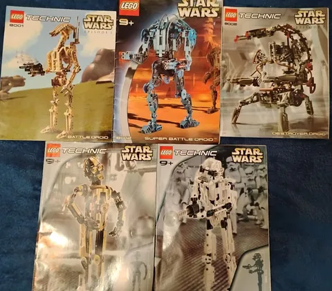 LEGO Star Wars Technic Instructions Manual Lot Of 5 - SEE PICTURES Vintage