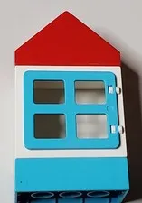Lego DUPLO Blue & White  WINDOW PANE & Red ROOF 