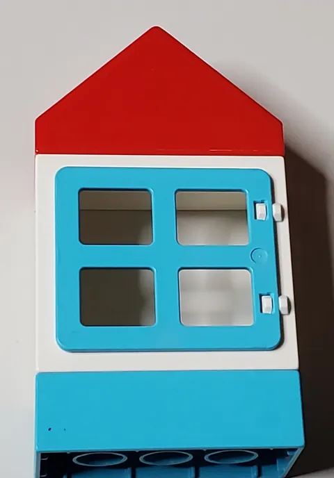 Lego DUPLO Blue & White  WINDOW PANE & Red ROOF 