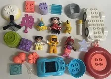 Lot of 24 Duplo Lego Pieces And Characters Some Disney