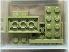LEGO Parts - Olive Green Plate 2 x 4 - No 3020 - QTY 5