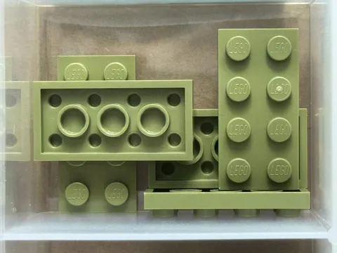 LEGO Parts - Olive Green Plate 2 x 4 - No 3020 - QTY 5