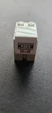 Lego Minecraft White Sheep Minifigure/ Animal Figure With Tan Legs