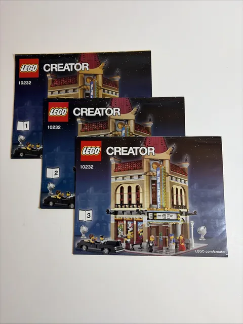 Lego Creator Expert Palace Cinema 10232 Instruction Manuals ONLY 1-3