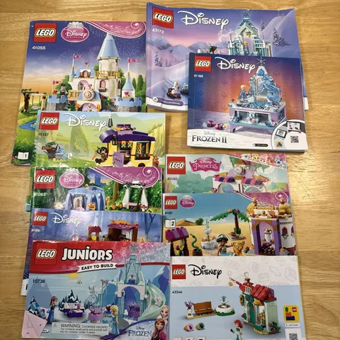 LEGO DISNEY PRINCESS INSTRUCTION MANUAL Lot Cinderella Jasmine Frozen Castle