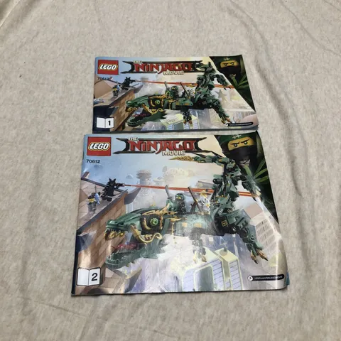 Lego Ninjago The Movie Set 70612 Instruction Manuals Only No Pieces