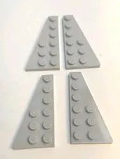 Lego #54384/54383-2/ea.-We combine shipping-wedge plate 3x6.Med stone gray.4/99