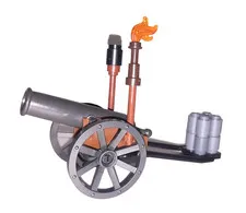 LEGO Pirates ~ Piece #x110c01 Projectile-Firing Cannon (Made Of 16 LEGO Pieces)