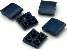 Lego 5 New Dark Blue Slopes Sloped Curved 2 x 2 x 2/3 Inverted Parts